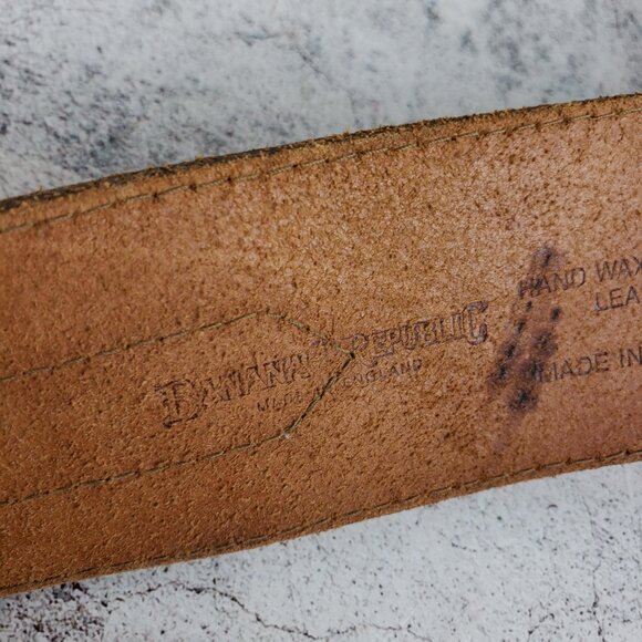 Vintage Banana Republic England Made Leather Belt Wide Western Equestrian Brown - Picture 7 of 13